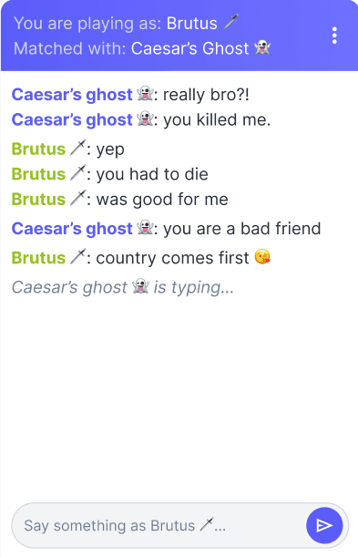 Example roleplay between two students